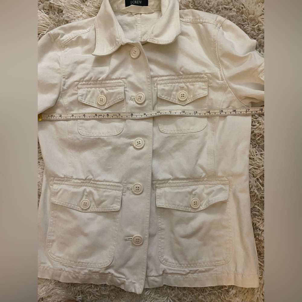 J Crew Barn Coat Sz XS Cream - Picture 5 of 8